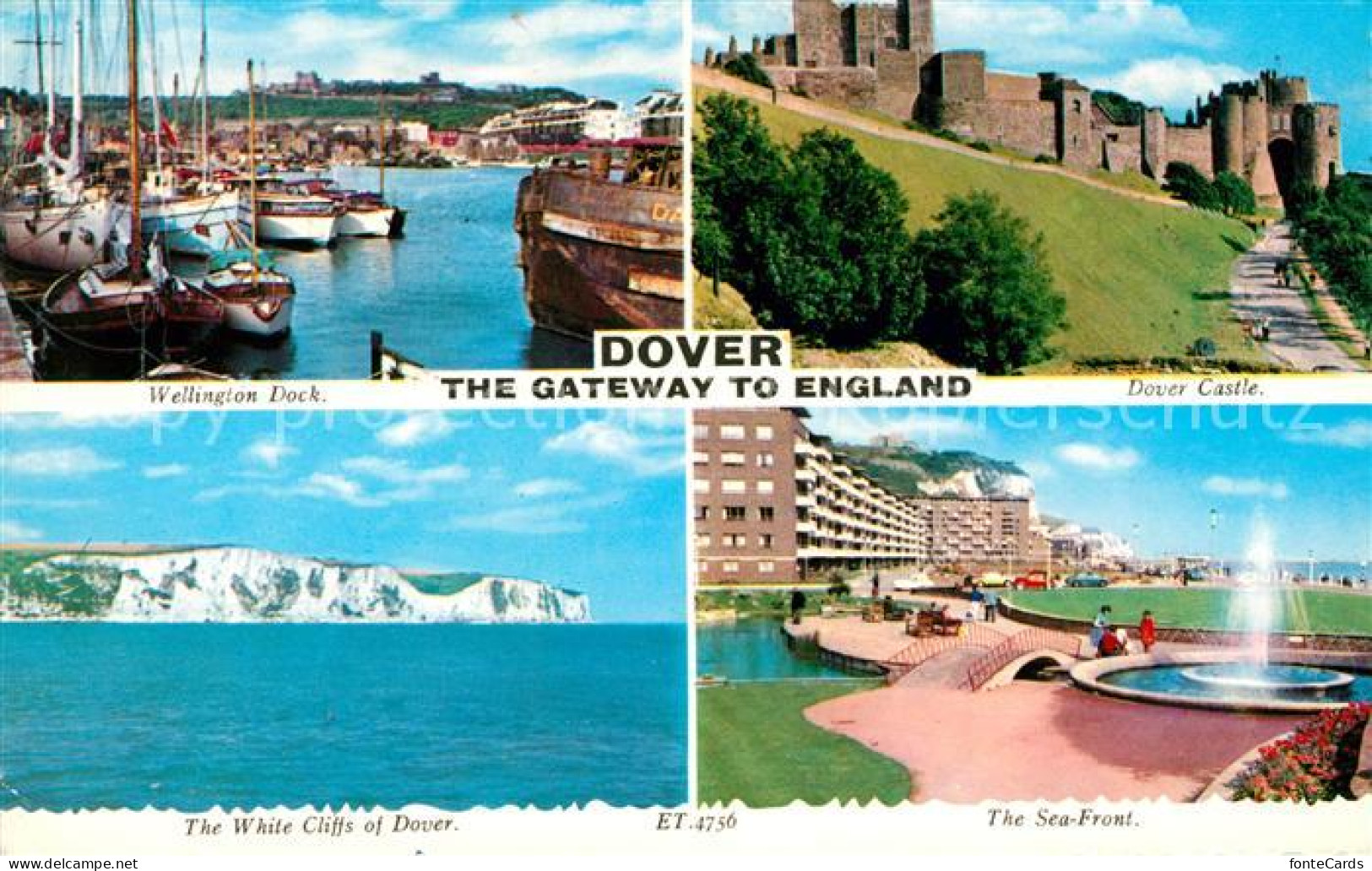 Dover Kent UK Wellington Dock Dover Castle White Cliffs of Dover Sea Front