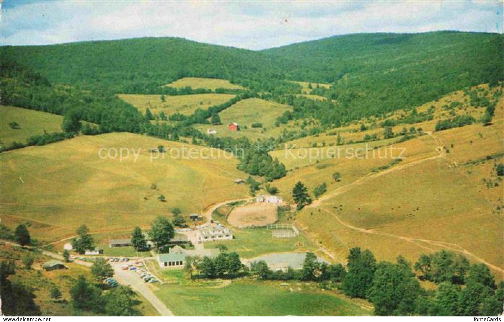Downsville Delaware USA Airview of Roundup Ranch in Happy Valley