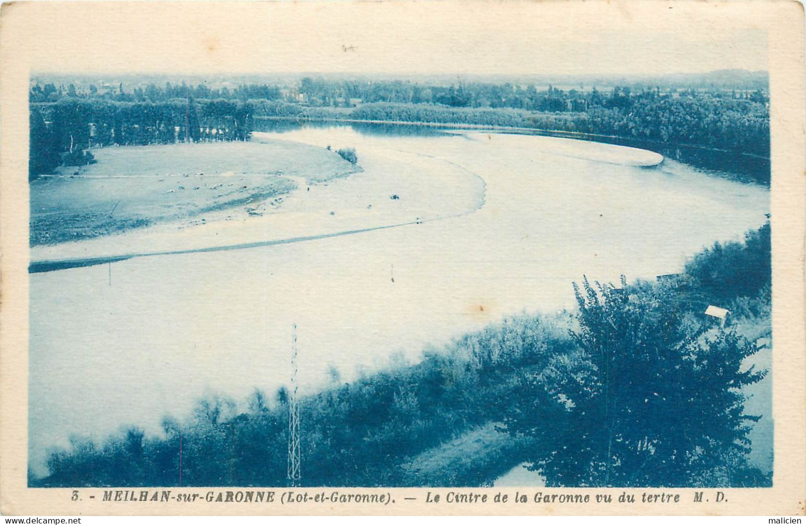 dpts div. -ref-BT339- lot et garonne - MEILHAN SUR GARONNE - centre de la garonne vu du tertre -