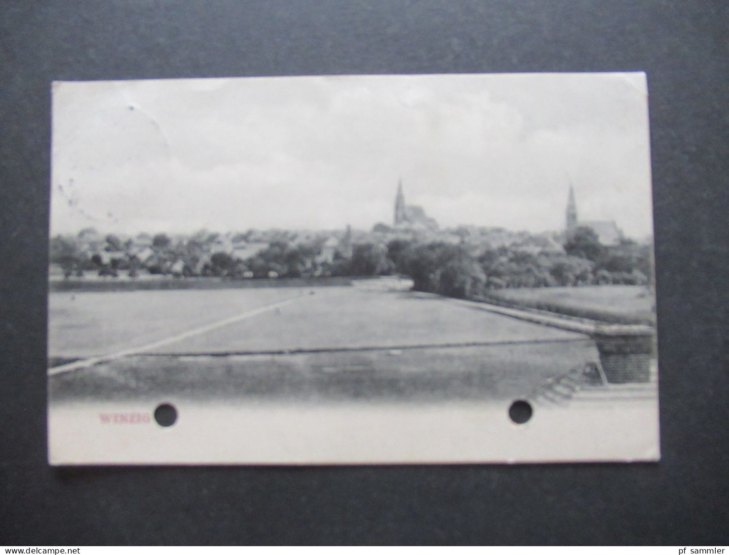 DR 1914 ehemalige Gebiete Schlesien AK Winzig Stempel Winzig Kreis Wohlau heute Wińsko nach Rothenfelde b. Osnabrück