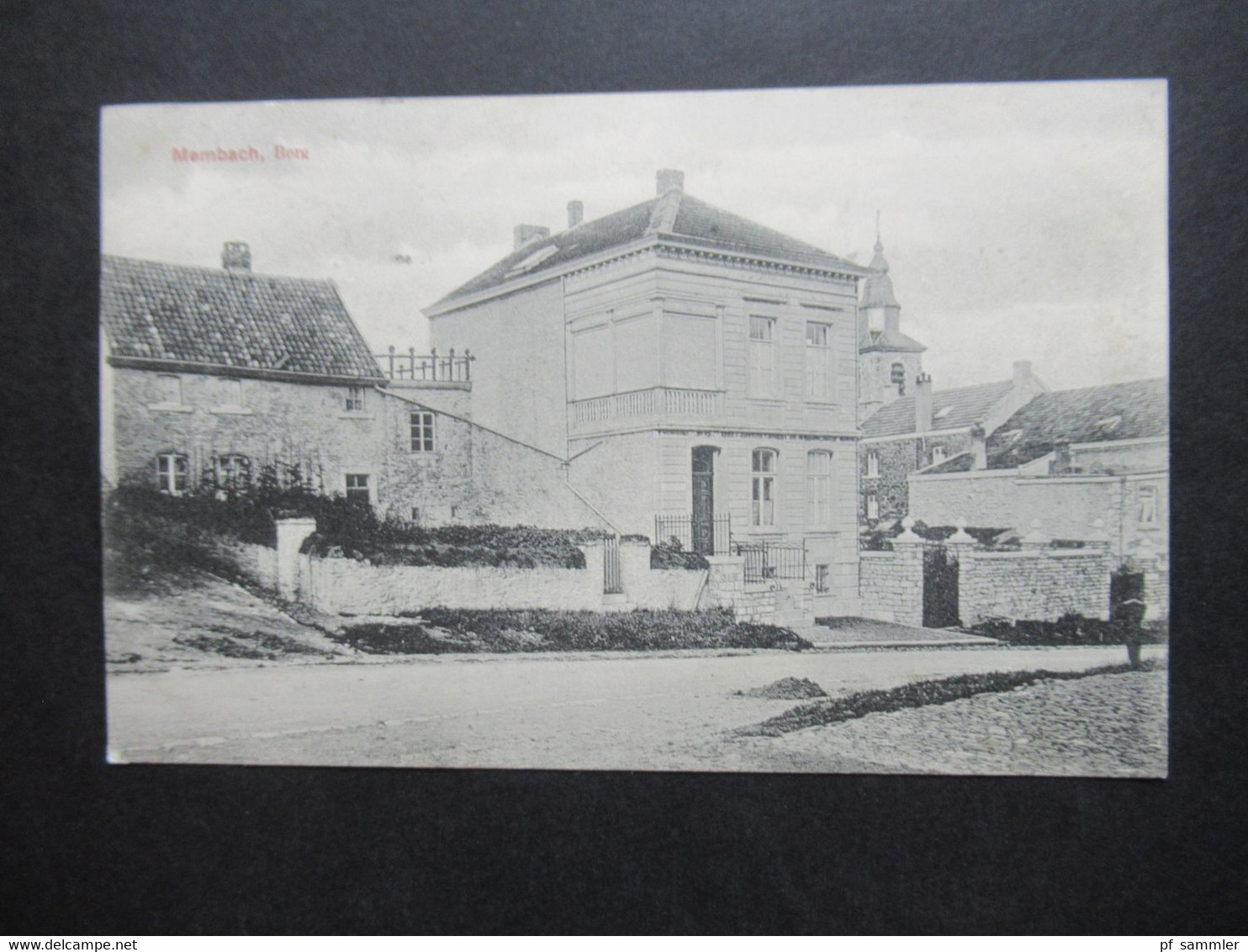 DR 1917 Feldpost 1.WK Membach, Berg Stempel Eupen und L2 5. Kompagnie Ldst. Inf. Regiment Nr. 607 / Eupen und Malmedy