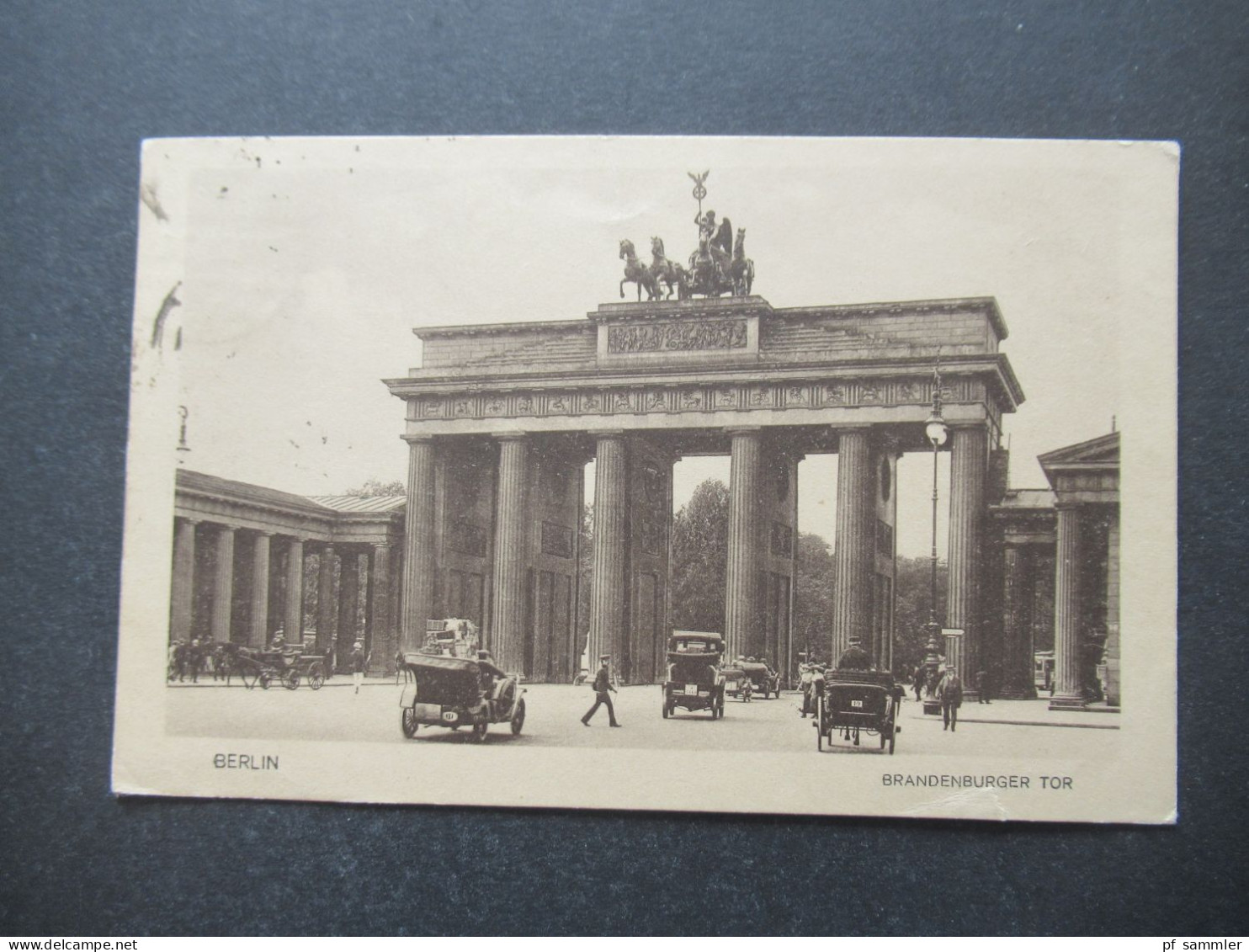 DR 1922 AK Berlin Brandenburger Tor Infla Germania EF Tagesstempel Berlin W 8 vom 19.4.22 nach Wien Österreich gesendet
