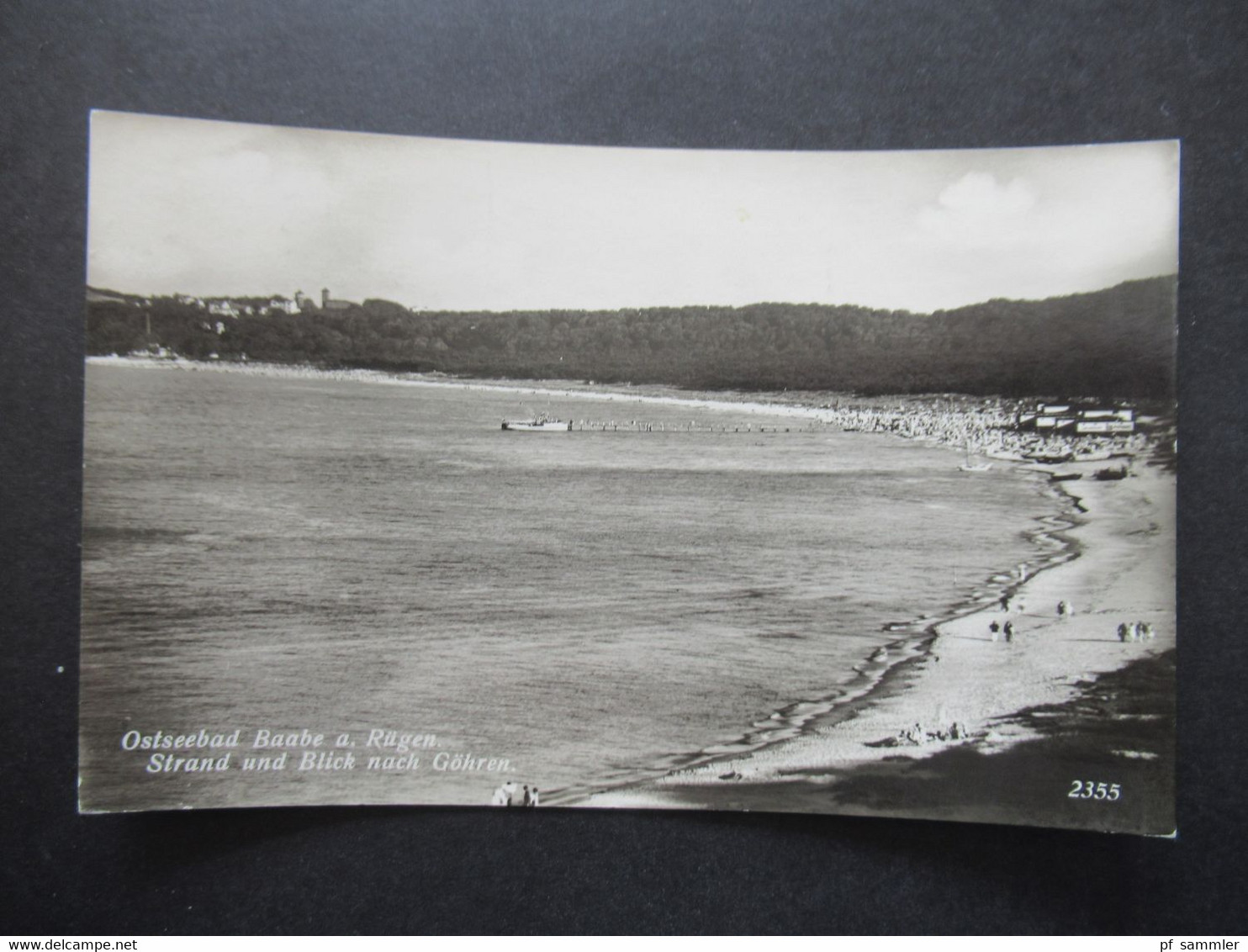 DR 1933 Echtfoto AK Ostseebad Baabe auf Rügen Strand und Blick nach Göhren Verlag Erich Opitz, Baabe auf Rügen