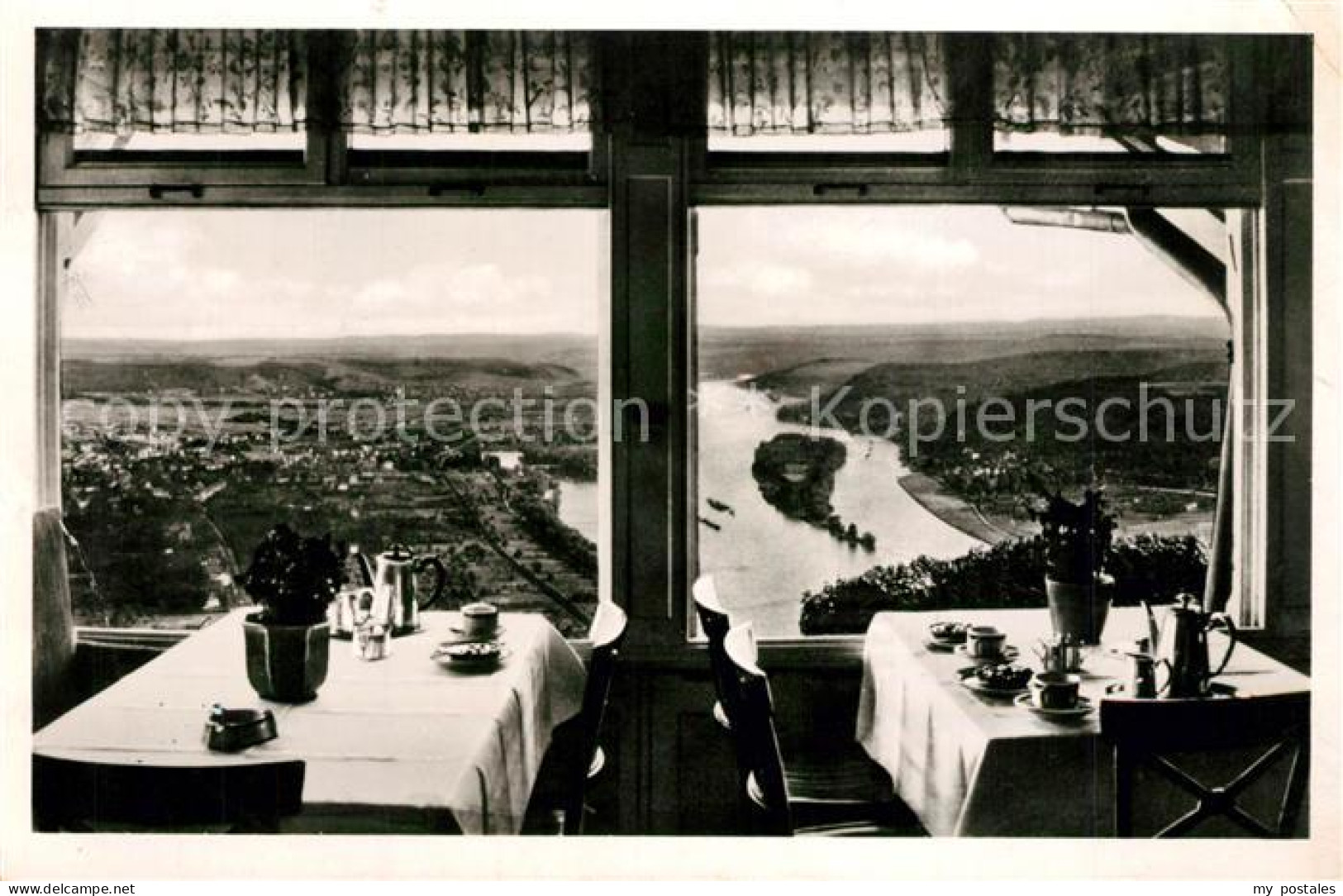 Drachenfels Hotel Restaurant auf dem Drachenfels mit Rheinblick