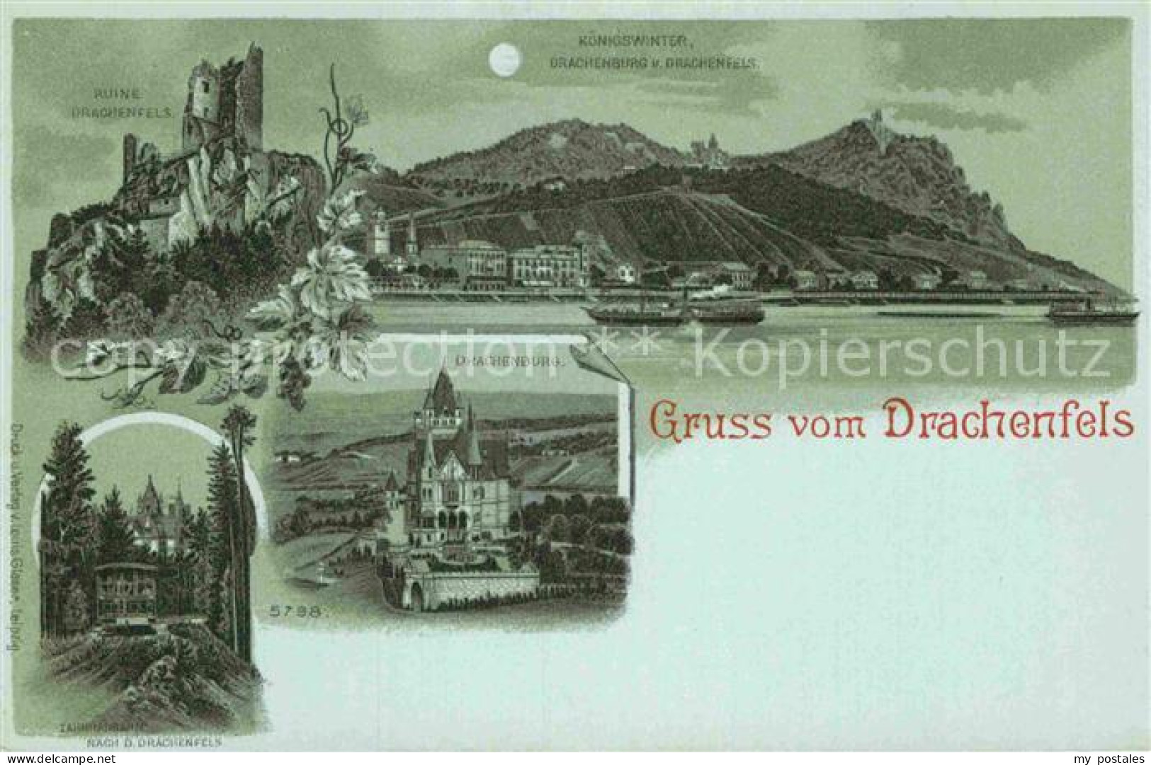 Drachenfels Koenigswinter Drachenburg Ruine Drachenfels