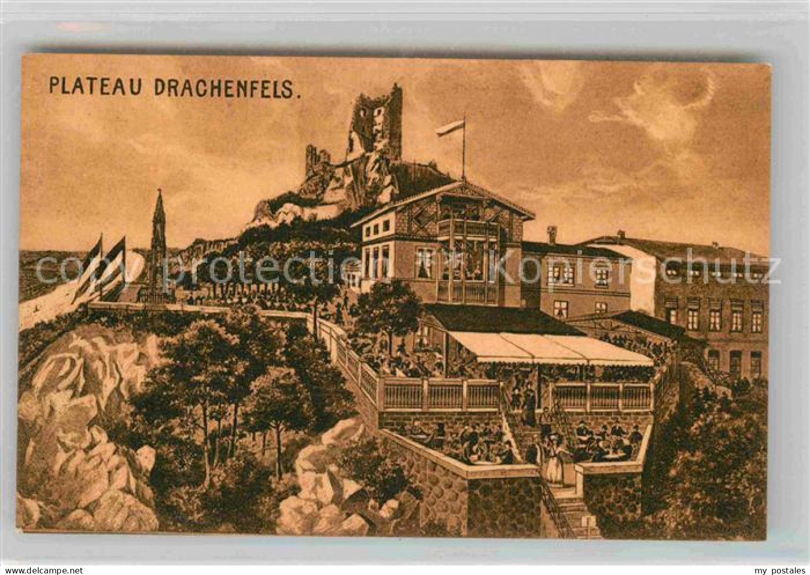 Drachenfels Plateau und Ruine Drachenfels