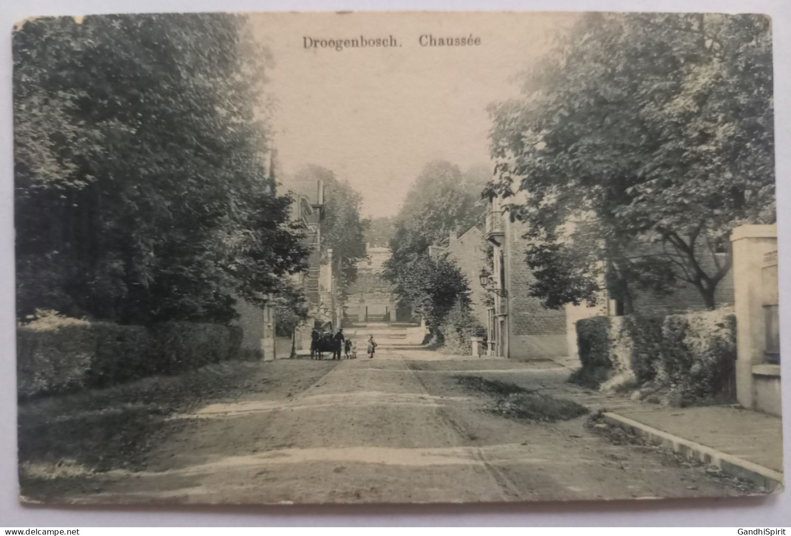 Droogenbosch. Drogenbos - Chaussée - Attelage de Commerçant? F. de Clerck. Edit.
