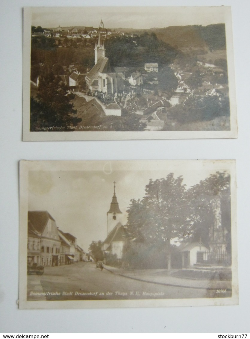 DROSENDORF   , 2 Schöne Karten um 1930,  rs. Klebespuren (aus Album)