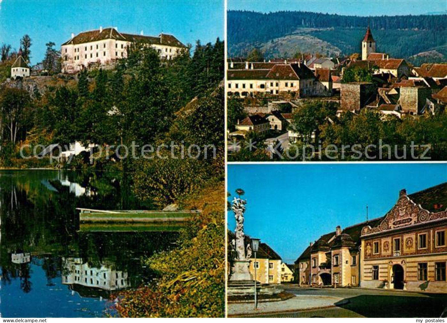 Drosendorf-Zissersdorf Ortsansicht mit Kirche Schloss an der Thaya Historisches