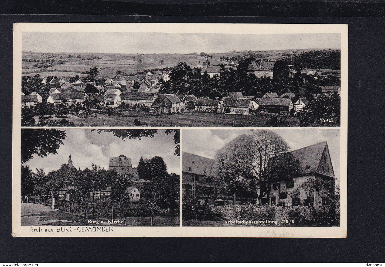 Dt. Reich AK Burg-Gemünden 3 Ansichten