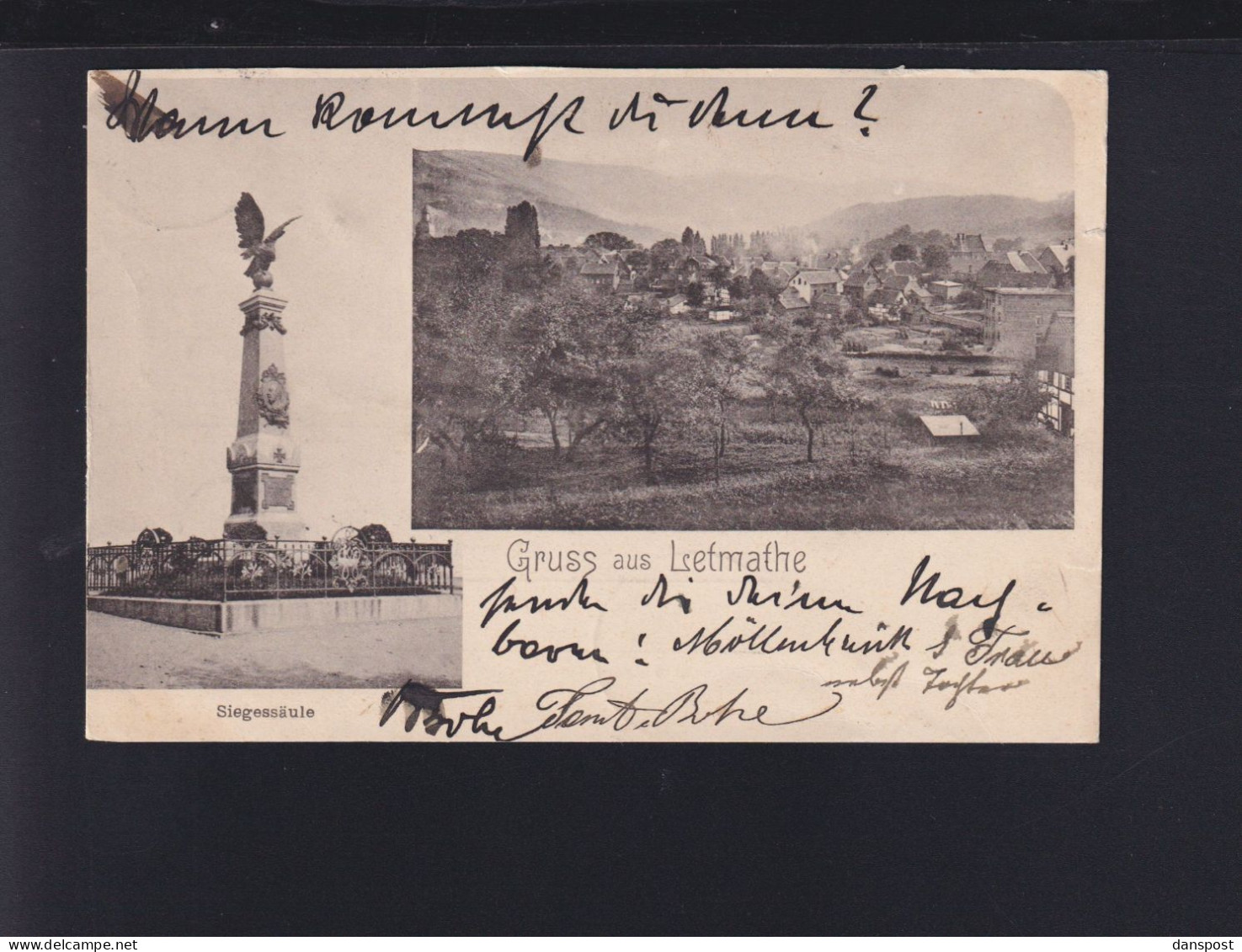 Dt. Reich AK Letmathe Iserloh Siegersäule