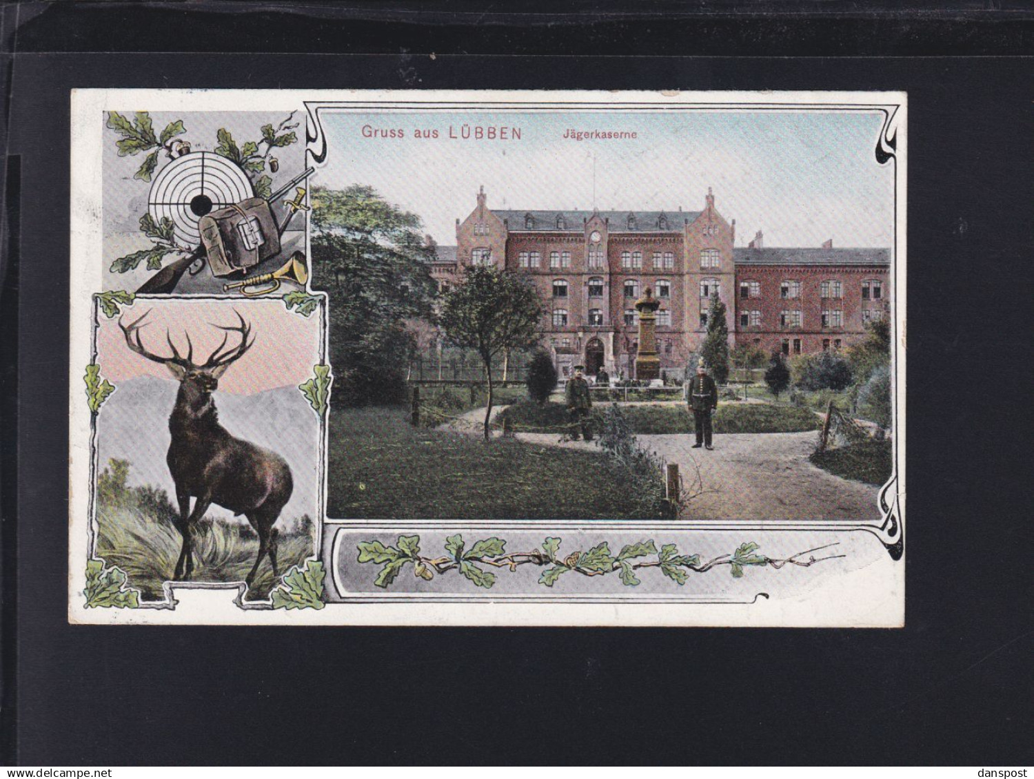 Dt. Reich AK Lübben Jägerkaserne 1909