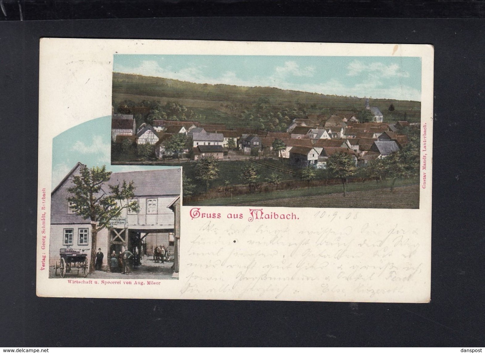 Dt. Reich AK Maybach Butzbach Wirtschaft u. Specerei Möser 1908