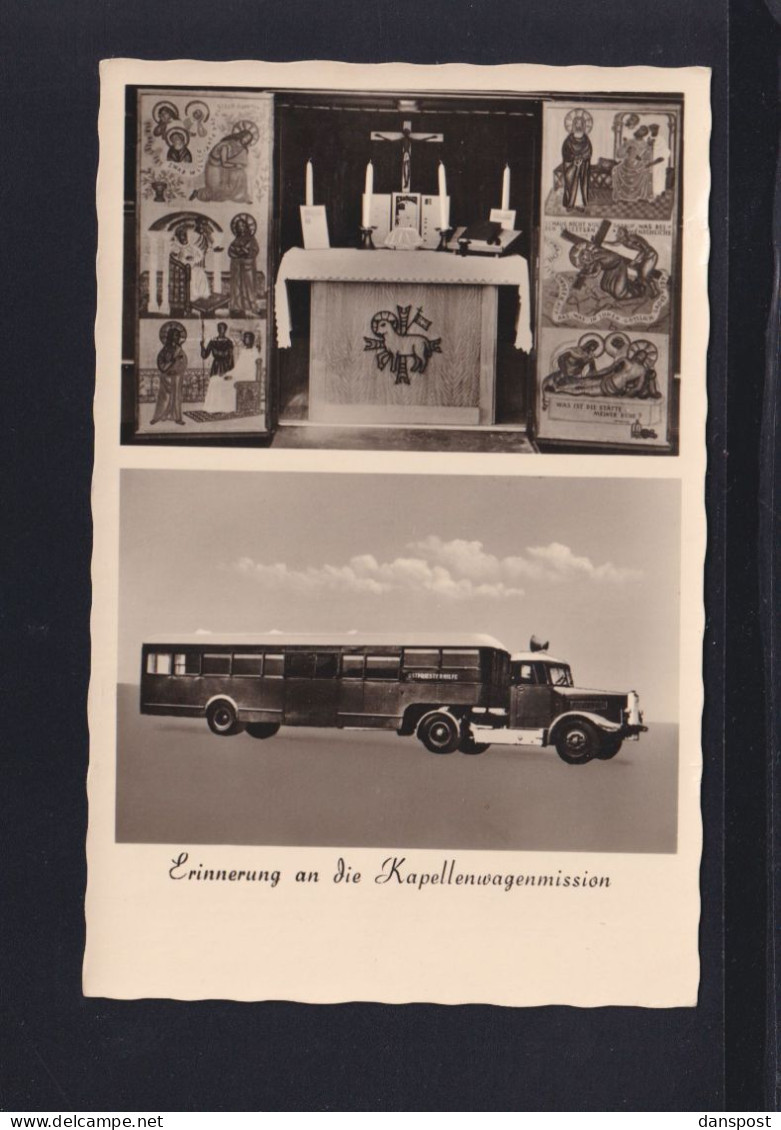 Dt. Reich AK Missionswagen der Ostpriesterhilfe Königstein