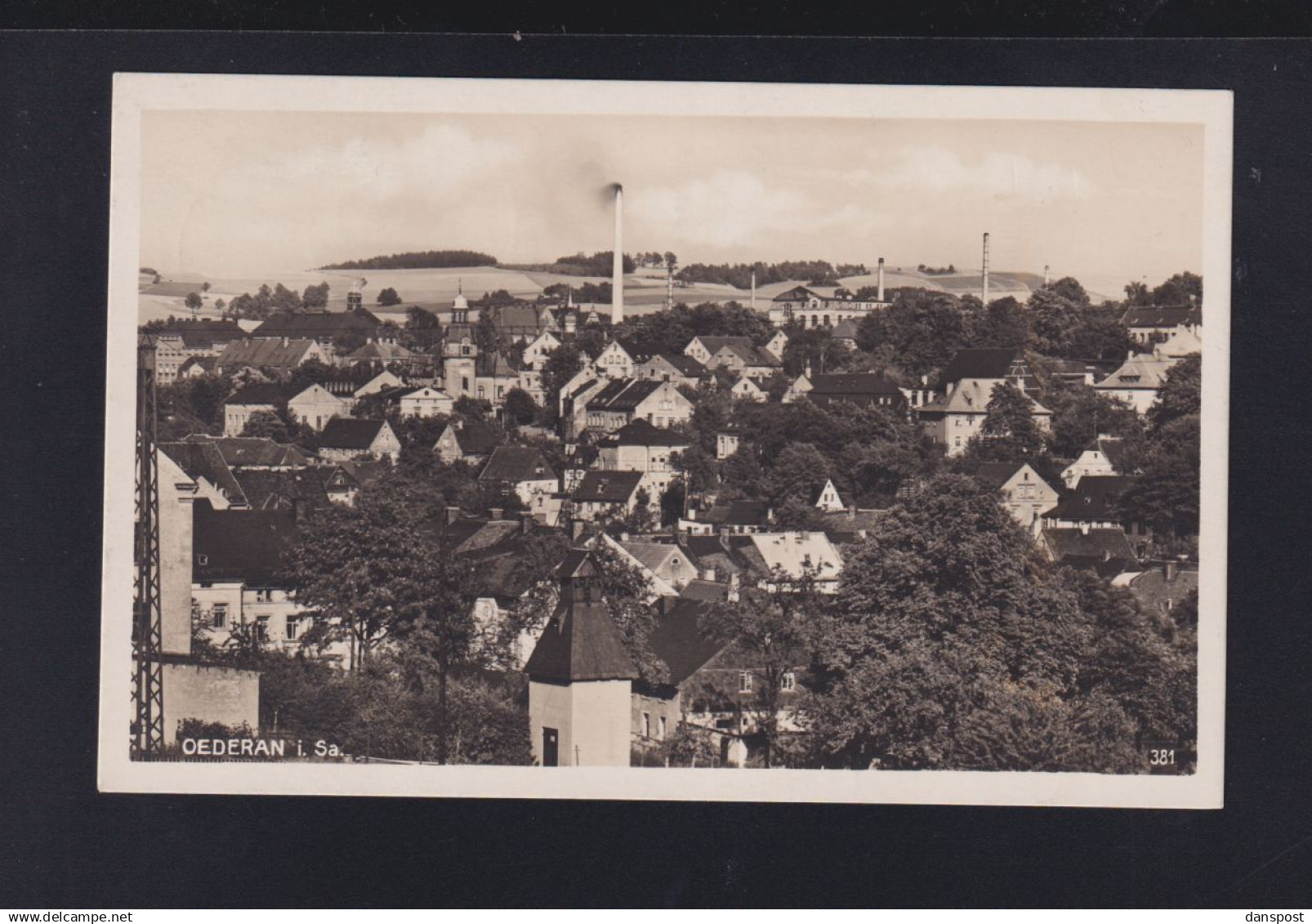 Dt.  Reich AK Oederan 1932 gelaufen