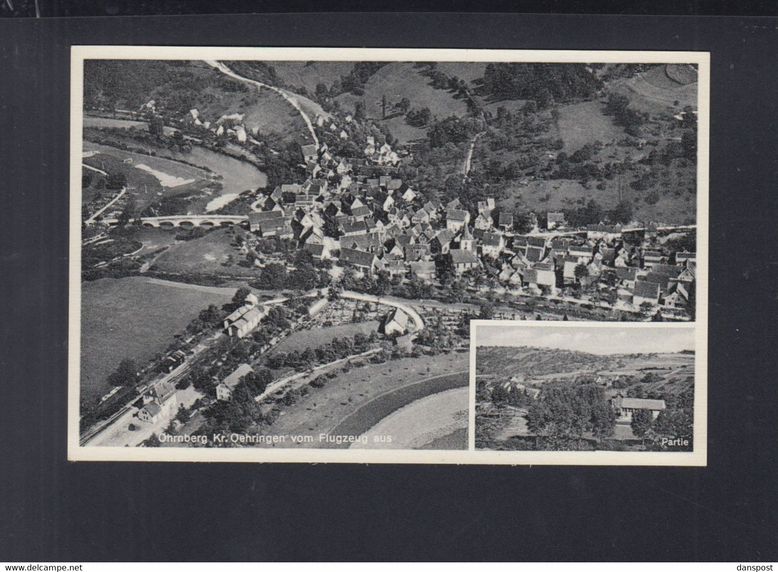 Dt. Reich AK Ohrnberg Oehringen vom Flugzeug aus 1937