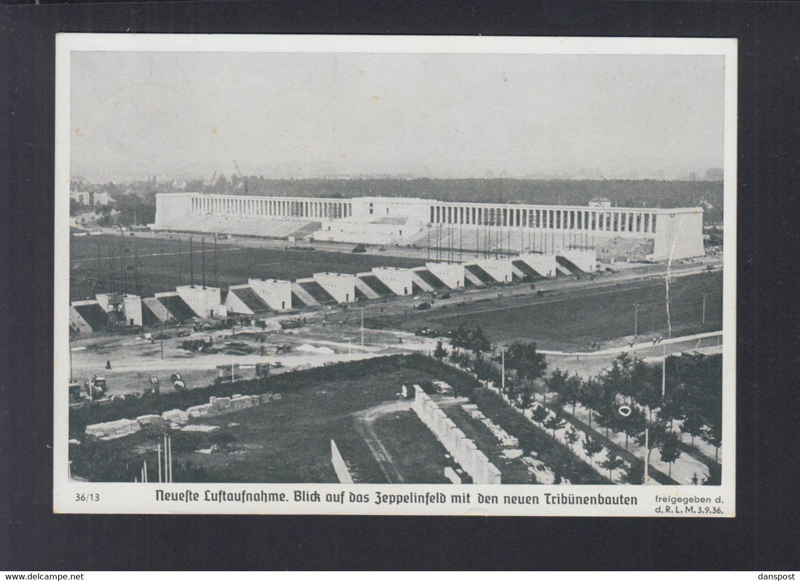 Dt. Reich AK Reichsparteitag Nürnberg 1936 Luftaufnahme Zeppelinfeld