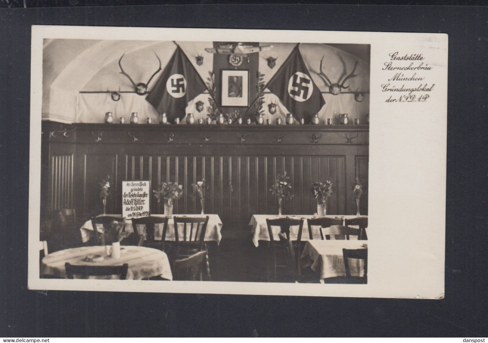 Dt. Reich AK Sterneckerbräu München NSDAP Hitler 1934 gelaufen