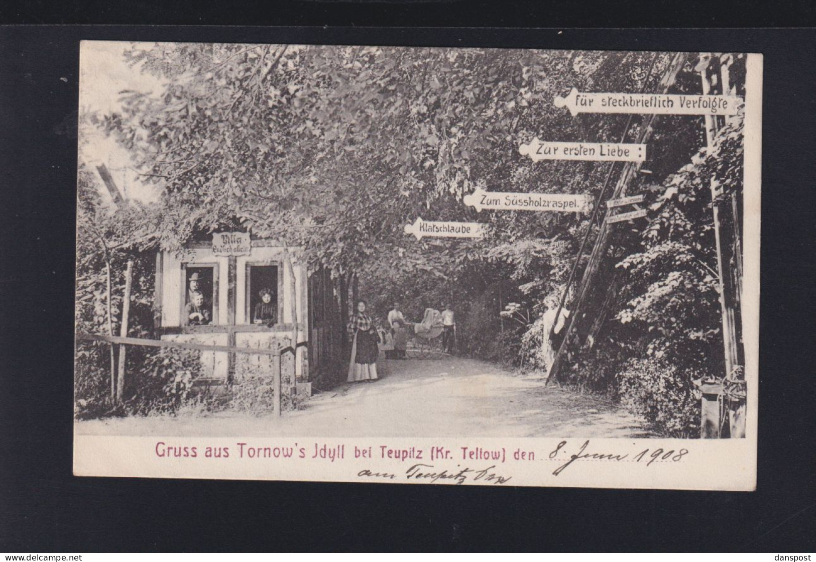 Dt. Reich AK Teupitz Tornow`s Idyll 1908