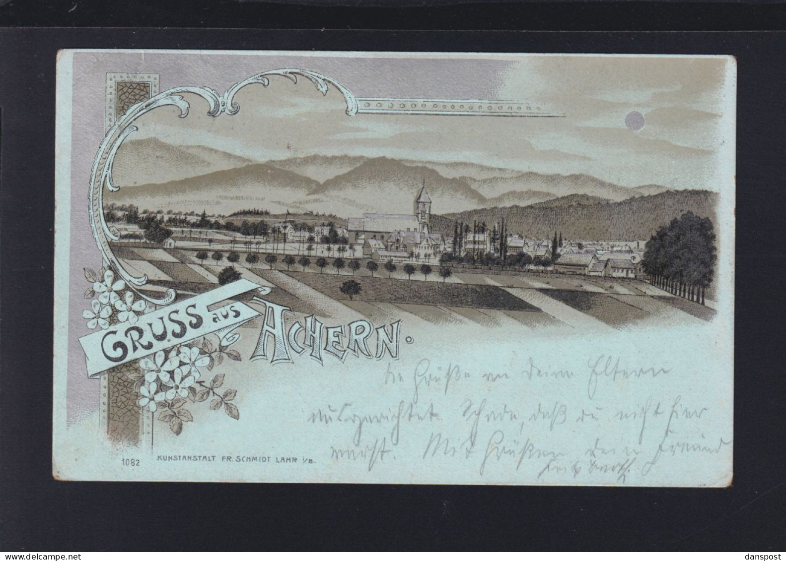 Dt. Reich Litho Achern 1903 gelaufen