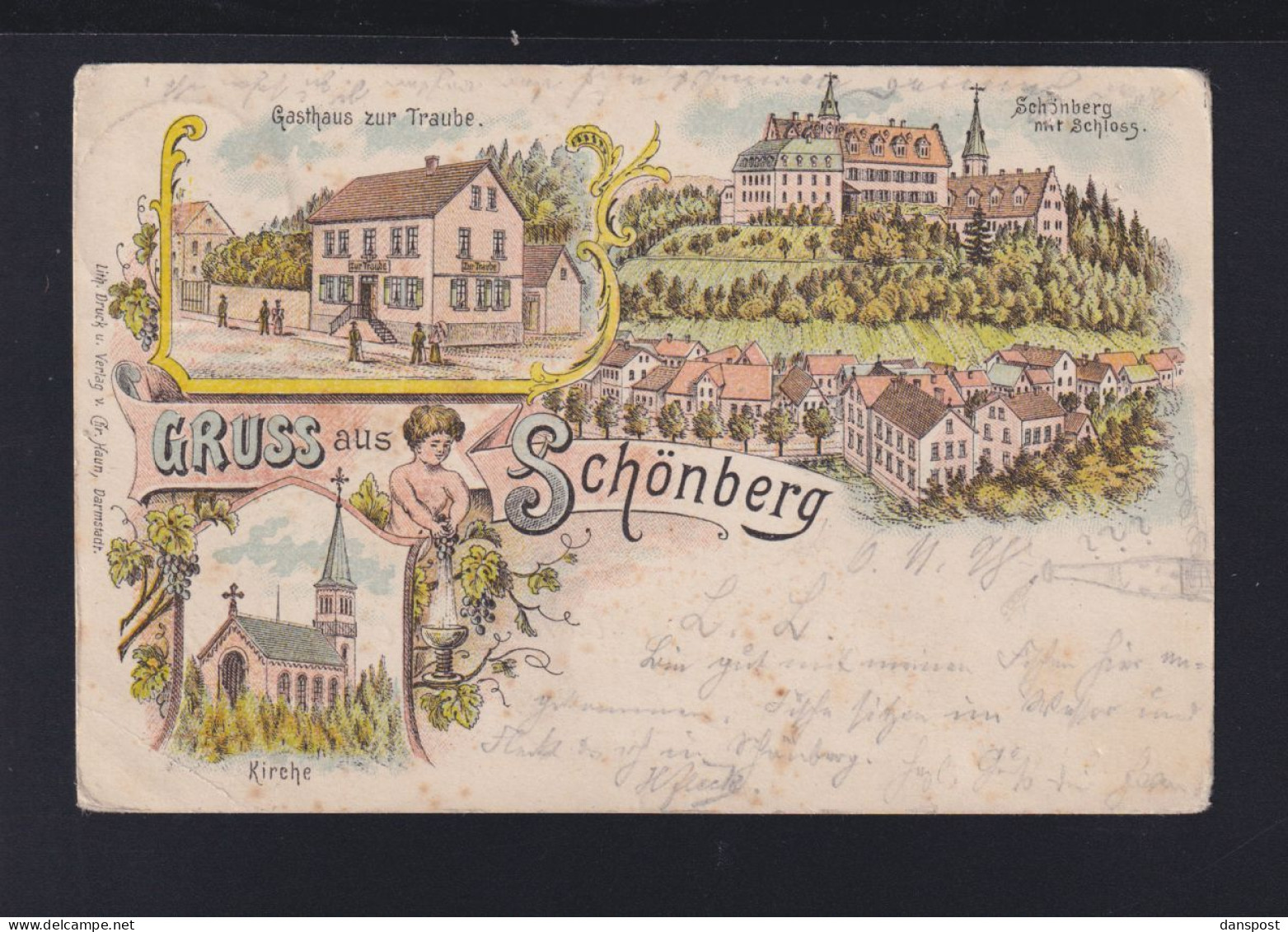 Dt. Reich Litho Schönberg mangelhaft