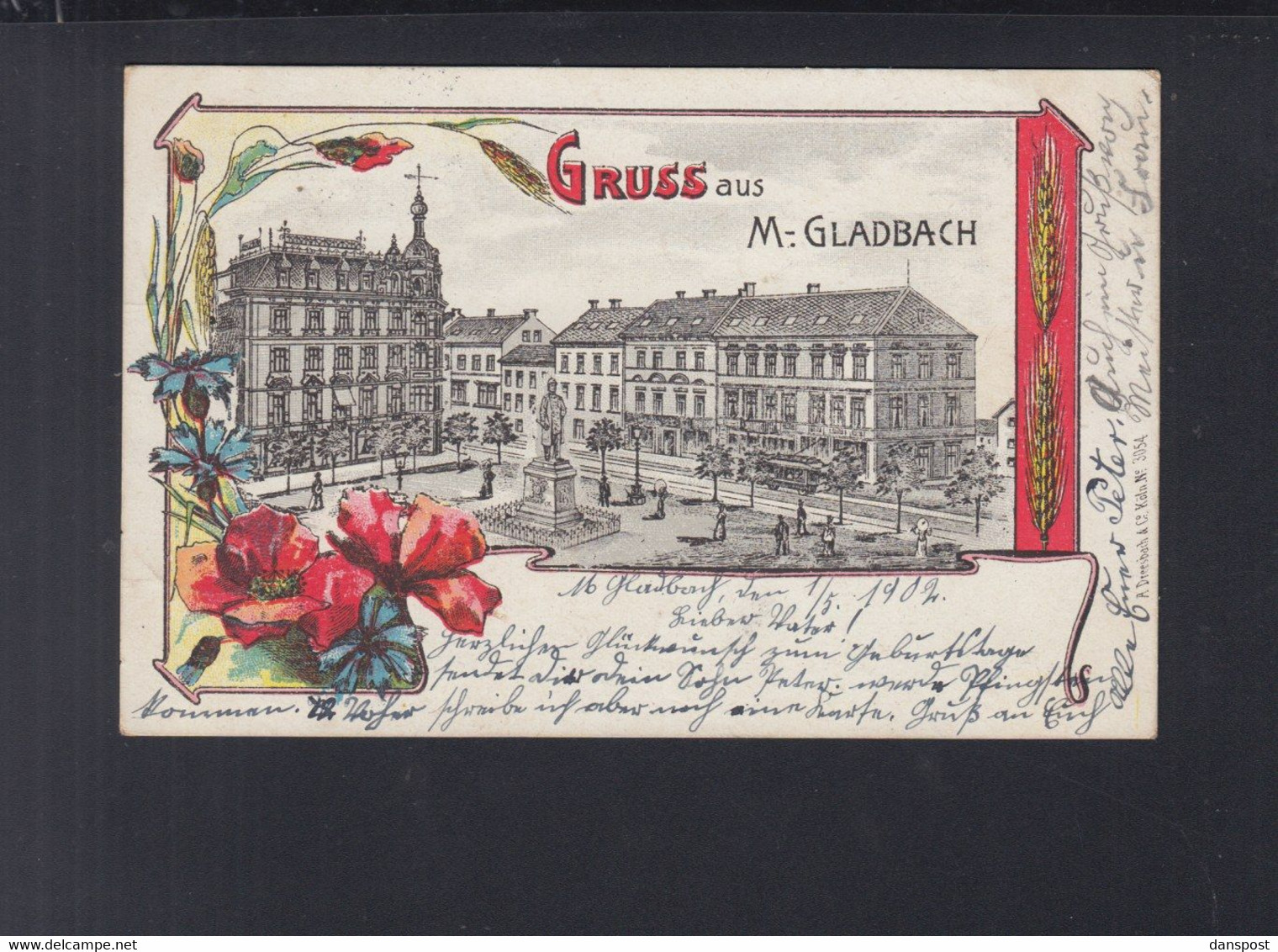 Dt. Reich Lithographie Mönchengladbach 1902(2)