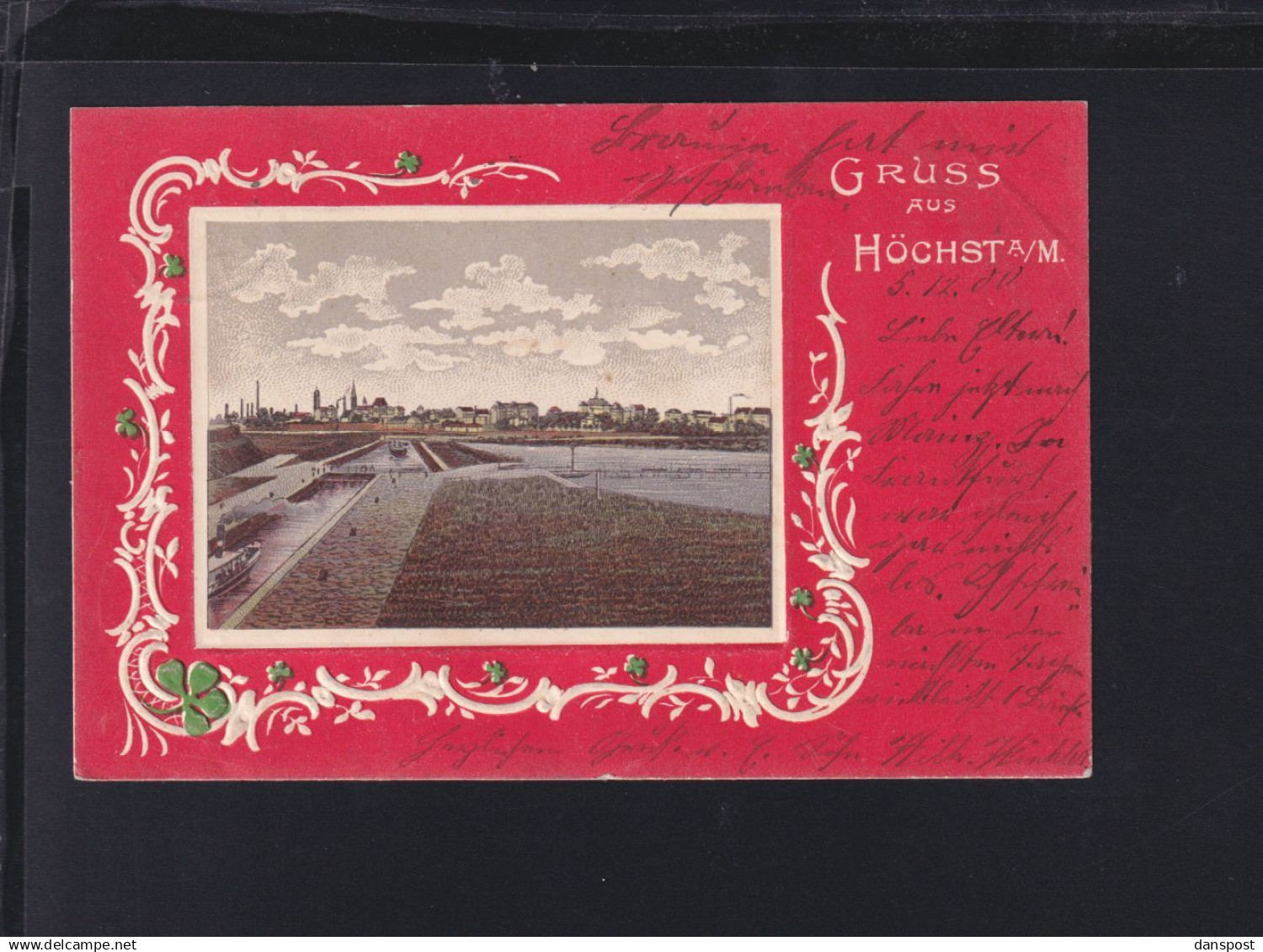 Dt. Reich Prägekarte Höchst Panorama