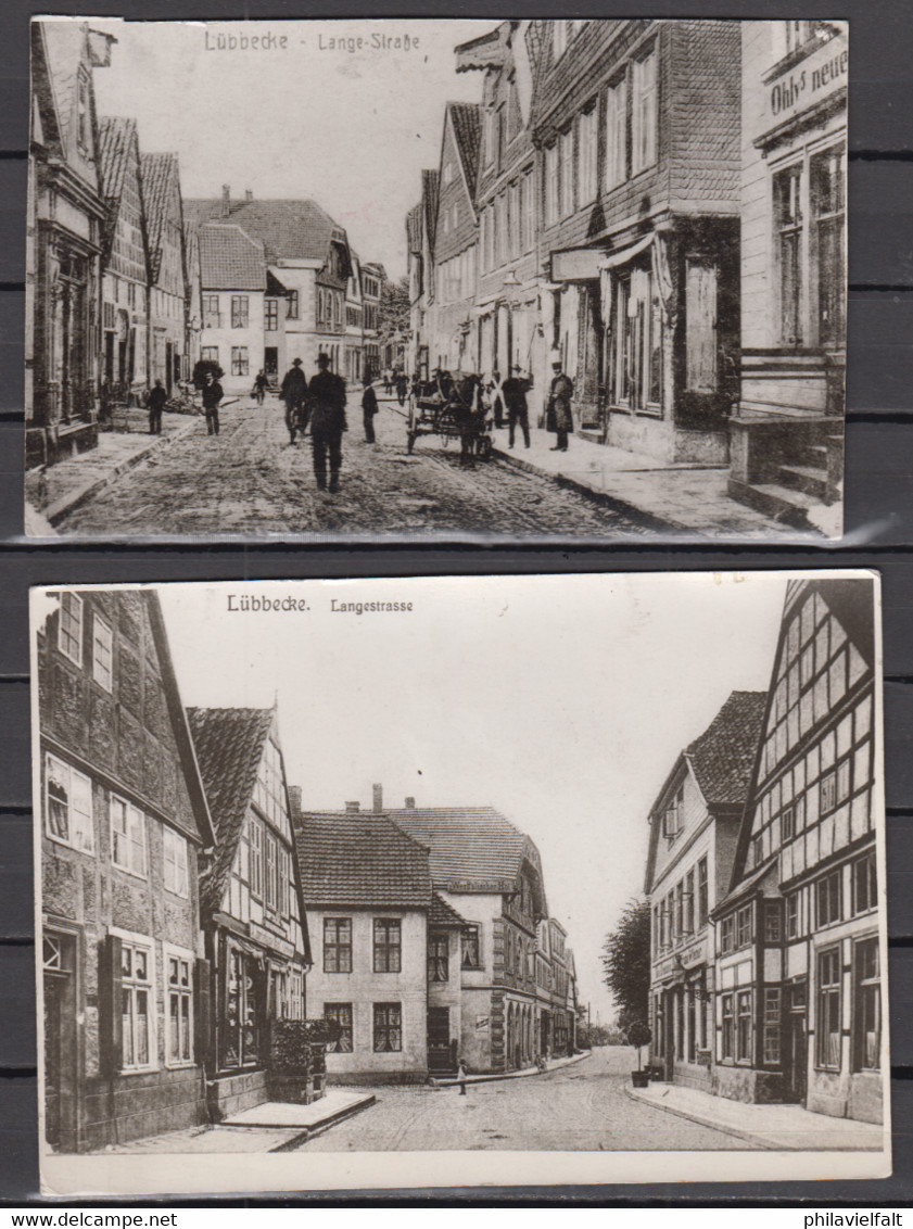 Dt.Reich um 1900 Lübbecke - Langestrasse 2 Fotoabzüge