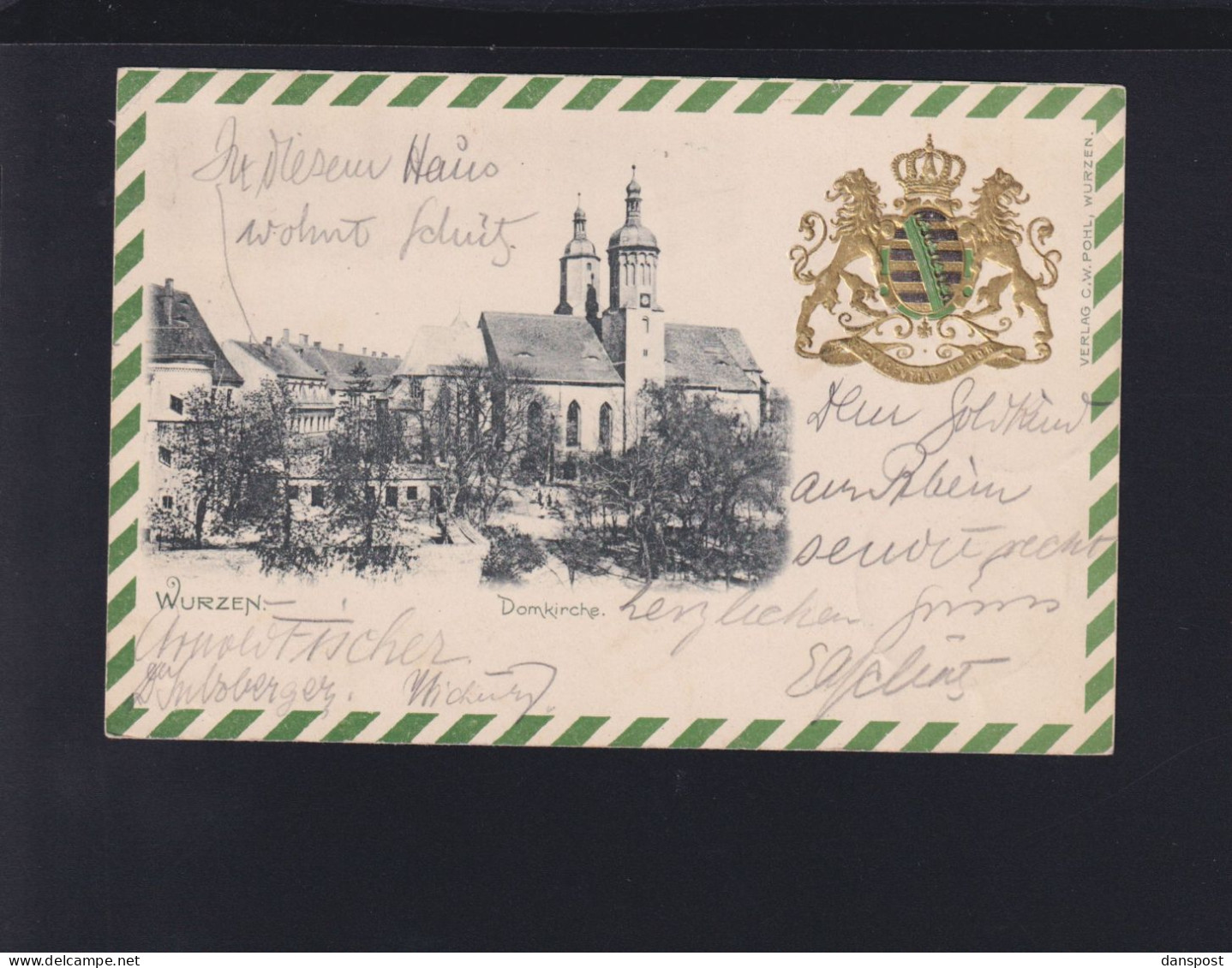 Dt. ReichAK Wurzen 1901 Prägewappen
