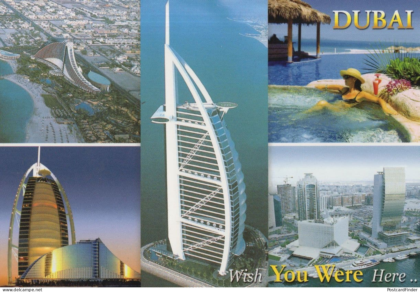 Dubai Wish You Were Here Middle East Greetings Arabic Postcard