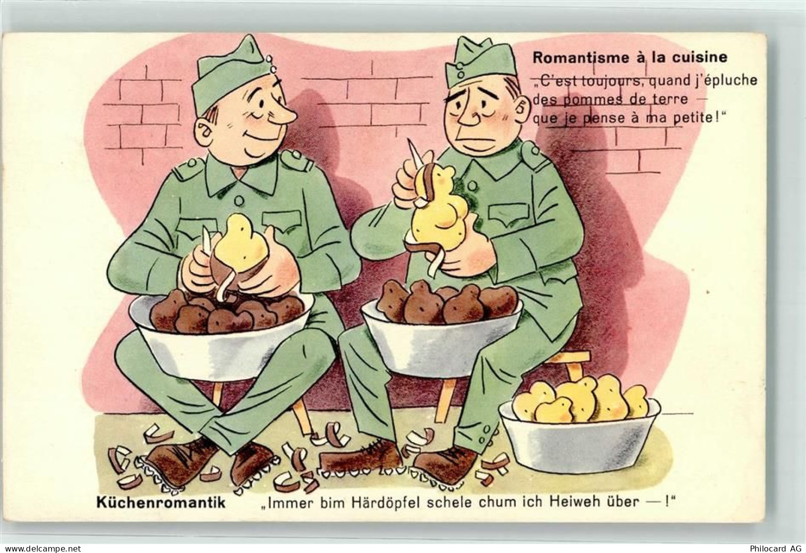 Dübendorf Soldaten Humor Karikatur Feldpost Kaserne Militär Schweiz - 39496966