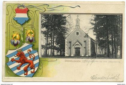 (Luxembourg) Dudelange. Düdelingen. Kapelle auf dem Johannisberg. Chapelle. Gaufrée.