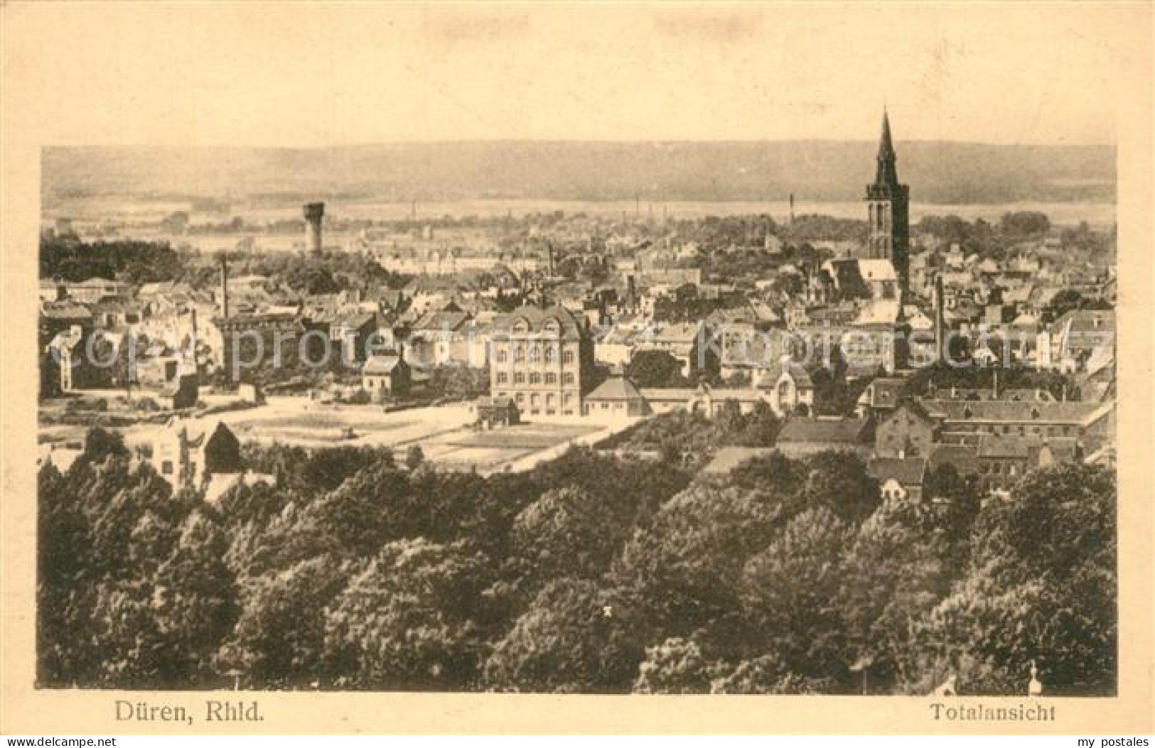 Dueren Rheinland Panorama Kirche