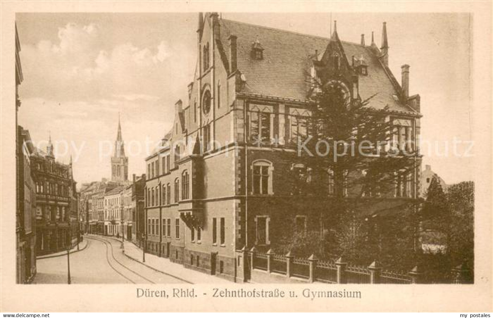 Dueren Rheinland Zehnthofstrasse und Gymnasium