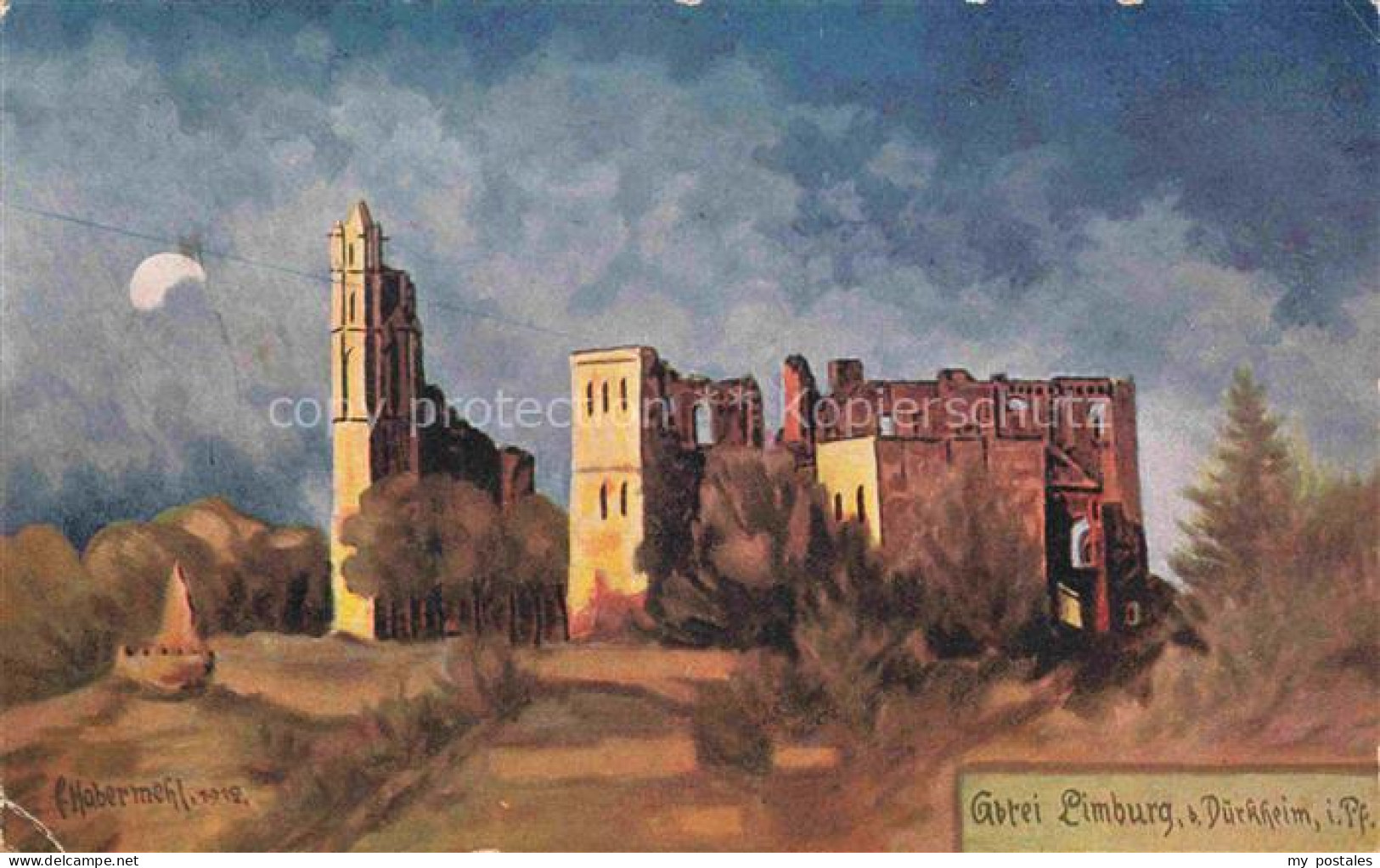 Duerkheim BAD DueRKHEIM Abtei Limburg Ruine Habermehl Kuenstlerkarte