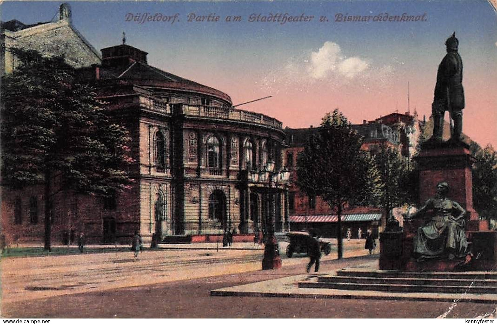 Duesseldorf Stadttheater Bismarckdenkmal Feldpost Kat. Duesseldorf