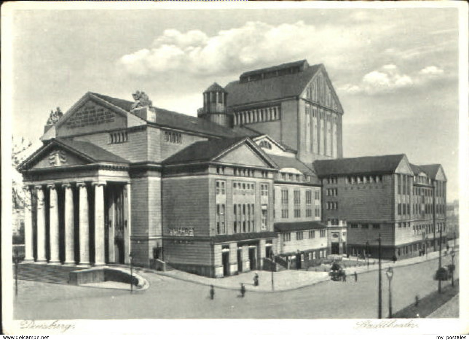 Duisburg Ruhr Duisburg Theater  ungelaufen ca. 1930