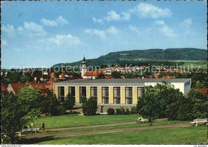 Aalen Stadthalle mit Blick zum Braunenberg