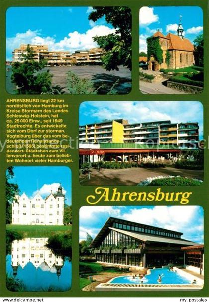 Ahrensburg Stadtplatz Kirche Schloss Schwimmbad