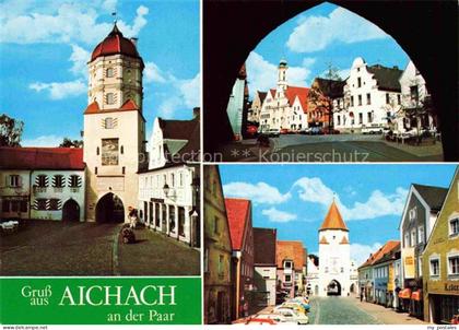 Aichach Paar Stadttor Ortspartien Hauptstrasse