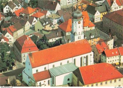 Aichach Stadtpfarrkirche Mariae-Himmelfahrt Kirchturm Zwiebelturm Altstadt Rote-