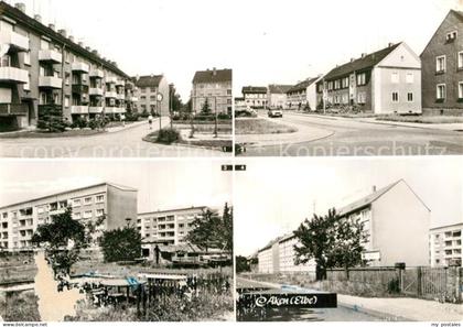 Aken Elbe Strasse der AWG Neue Strasse Neubauviertel Dessauer Landstrasse