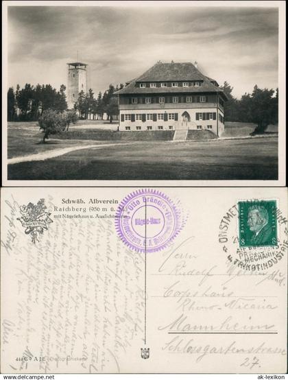 Ansichtskarte Albstadt Raichberg Unterkunftshaus 1930