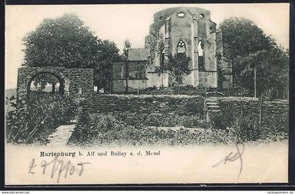 AK Marienburg / Alf-Bullay, Ruine mit Torbogen