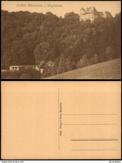 Bärenstein-Altenberg (Erzgebirge) Schloss Bärenstein - Haus im Tal 1922