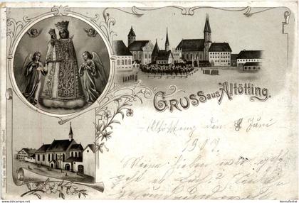 Gruss aus Altötting - Litho
