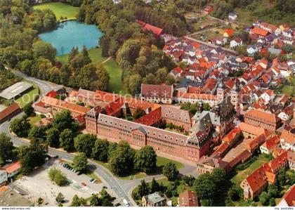 Amorbach Miltenberg Fuerstliche Abtei Amorbach mit Seegarten Fliegeraufnahme