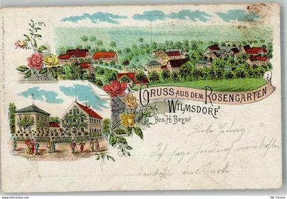 01728 O8213 Wilmsdorf OT Bannewitz 1900 Lithographie Gasthaus zum Roseng... - 13645807