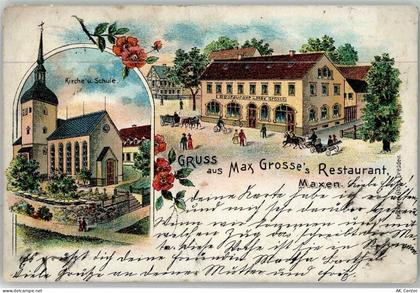 01809 O8301 Maxen 1901 Gebrauchsspuren Gasthaus Max Grosse Kirche Schule... - 13624095