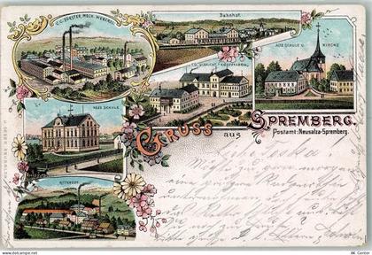 02742 O8713 Neusalza-Spremberg 1899 Lithographie Bahnhof Rittergut Knopf... - 13656660
